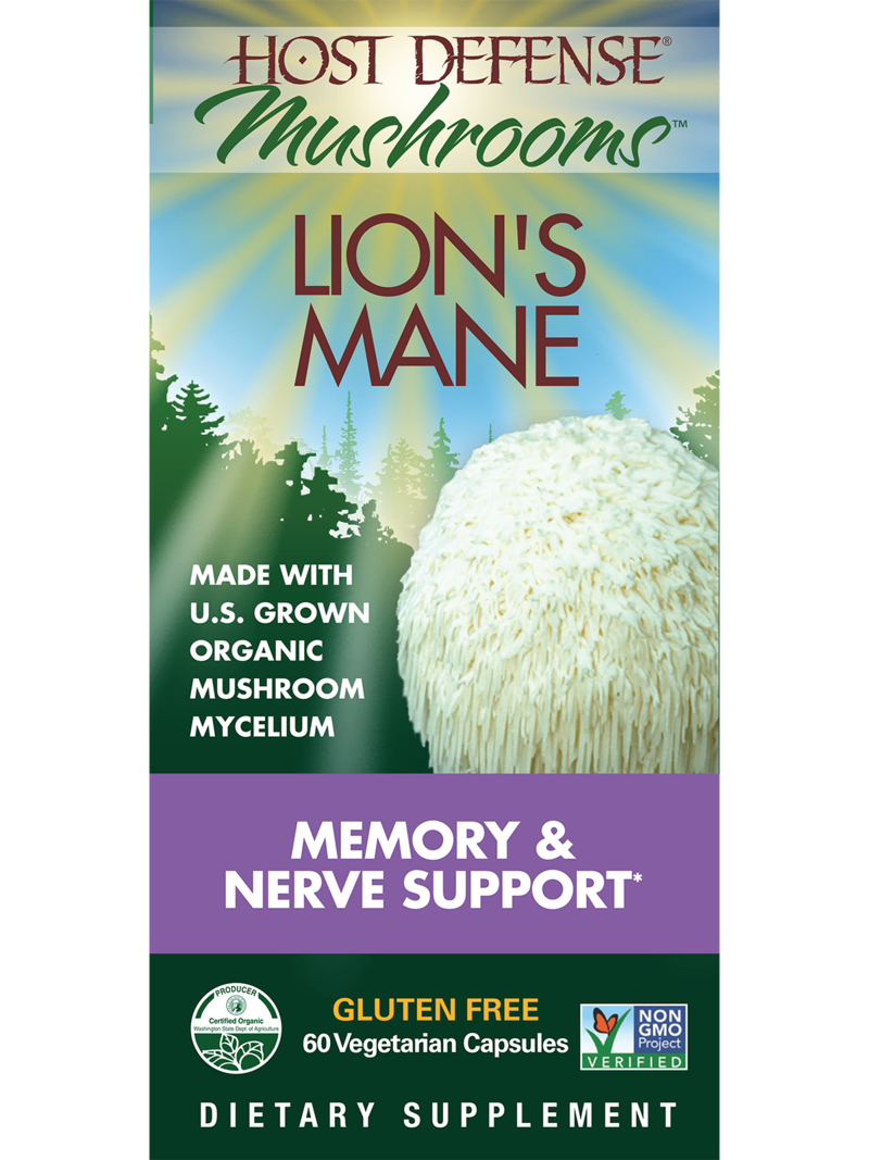 Host Defense Lion's Mane (60 Vegetarian Capsules) - Lifestyle Markets